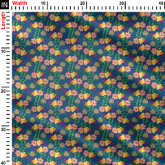 Flowers n Fruits fusion Print Fabric