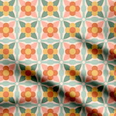 Retro Motifs Print Fabric