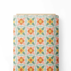 Retro Motifs Print Fabric