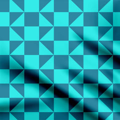 Blue Geometric Print Fabric