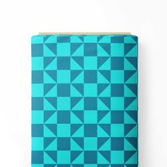 Blue Geometric Print Fabric