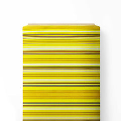 Yellow Even Stripes Print Fabric