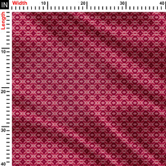 Pink Ikat 1 Print Fabric