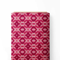 Pink Ikat 1 Print Fabric