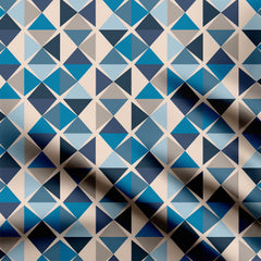 Simple Shapes Blue Print Fabric