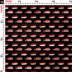 Nigiri sushi lines Print Fabric