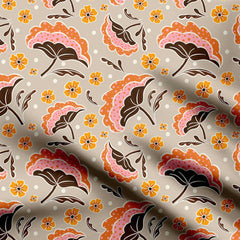 Fall flower chintz Print Fabric