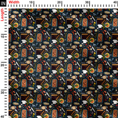 dinner time chef Print Fabric