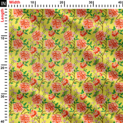 Chinoiserie floral Print Fabric