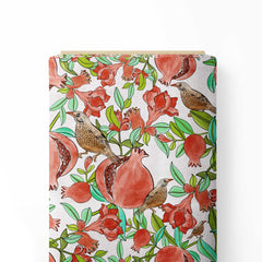 Pomegranate floral print design Print Fabric