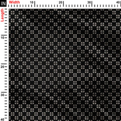 Black Floral 6 Print Fabric