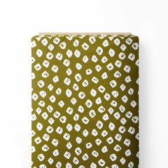 Green Dot of Bandhani Print Fabric