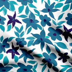 Watercolour floral print design Print Fabric