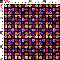 Flowers 2 Print Fabric