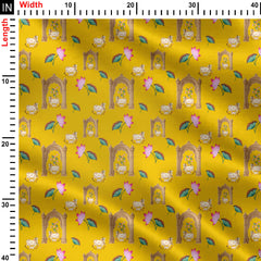 Gau Pichwai Print Fabric