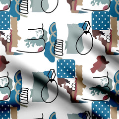 abstract Pattern Print Fabric