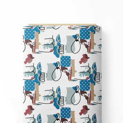 abstract Pattern Print Fabric