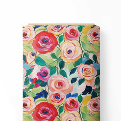 water rose pattern Print Fabric