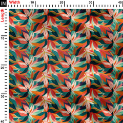 tropical big tulip flower Print Fabric