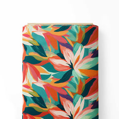 tropical big tulip flower Print Fabric