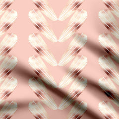 Watercolour leaf pattern in pink Print Fabric