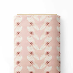 Watercolour leaf pattern in pink Print Fabric