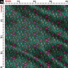 Tropical Kadam Leaves Print Fabric