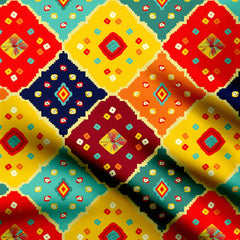 Multiple Colourful Bandhani Print Fabric