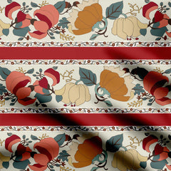 Floral Stripe Print Fabric