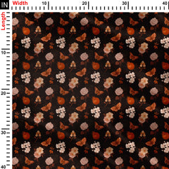 Magic Garden Butterflies 02 Print Fabric