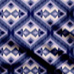 Blue Ikat Print Fabric