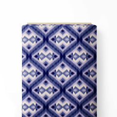 Blue Ikat Print Fabric