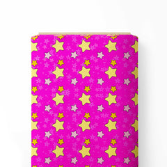 Star Pink Print Fabric