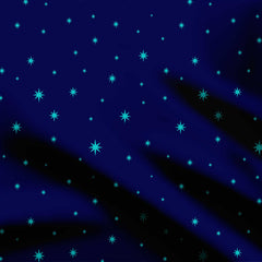 Star Blue Print Fabric