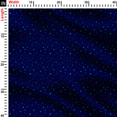 Star Blue Print Fabric