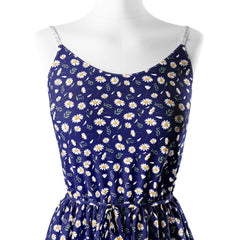 Navy Floral 1 Print Fabric