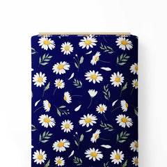 Navy Floral 1 Print Fabric