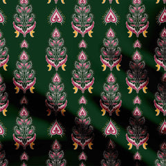 Green Butta Design Print Fabric