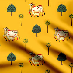 Pastoral Golden Bliss Print Fabric