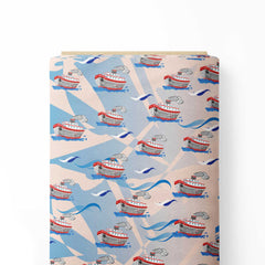 Ship ahoy Print Fabric