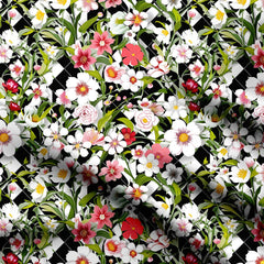 Blossom Checks 1 Print Fabric