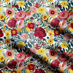 Rose Blossom Print Fabric