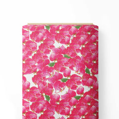 Pink bougainvillea Print Fabric