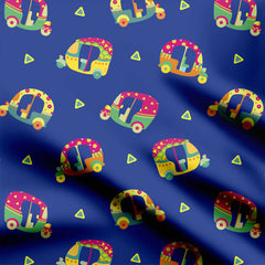 Autowala Blue Print Fabric