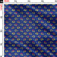 Autowala Blue Print Fabric