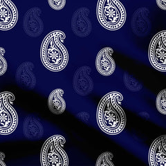 Passionate Blues Print Fabric