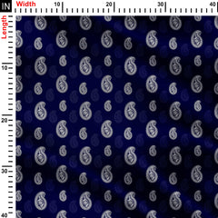 Passionate Blues Print Fabric