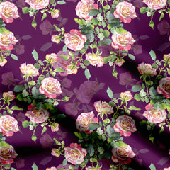 natural rose well pattern Print Fabric