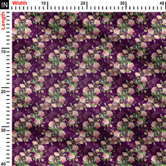 natural rose well pattern Print Fabric