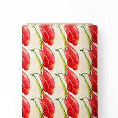 Pea Flower Red Print Fabric